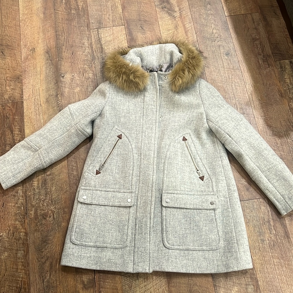 J Crew Chateau Parka in Italian stadium-cloth